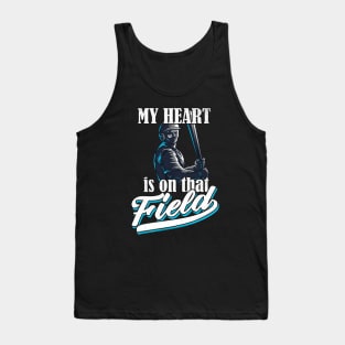 Baseball my Heart is on that Field Tank Top